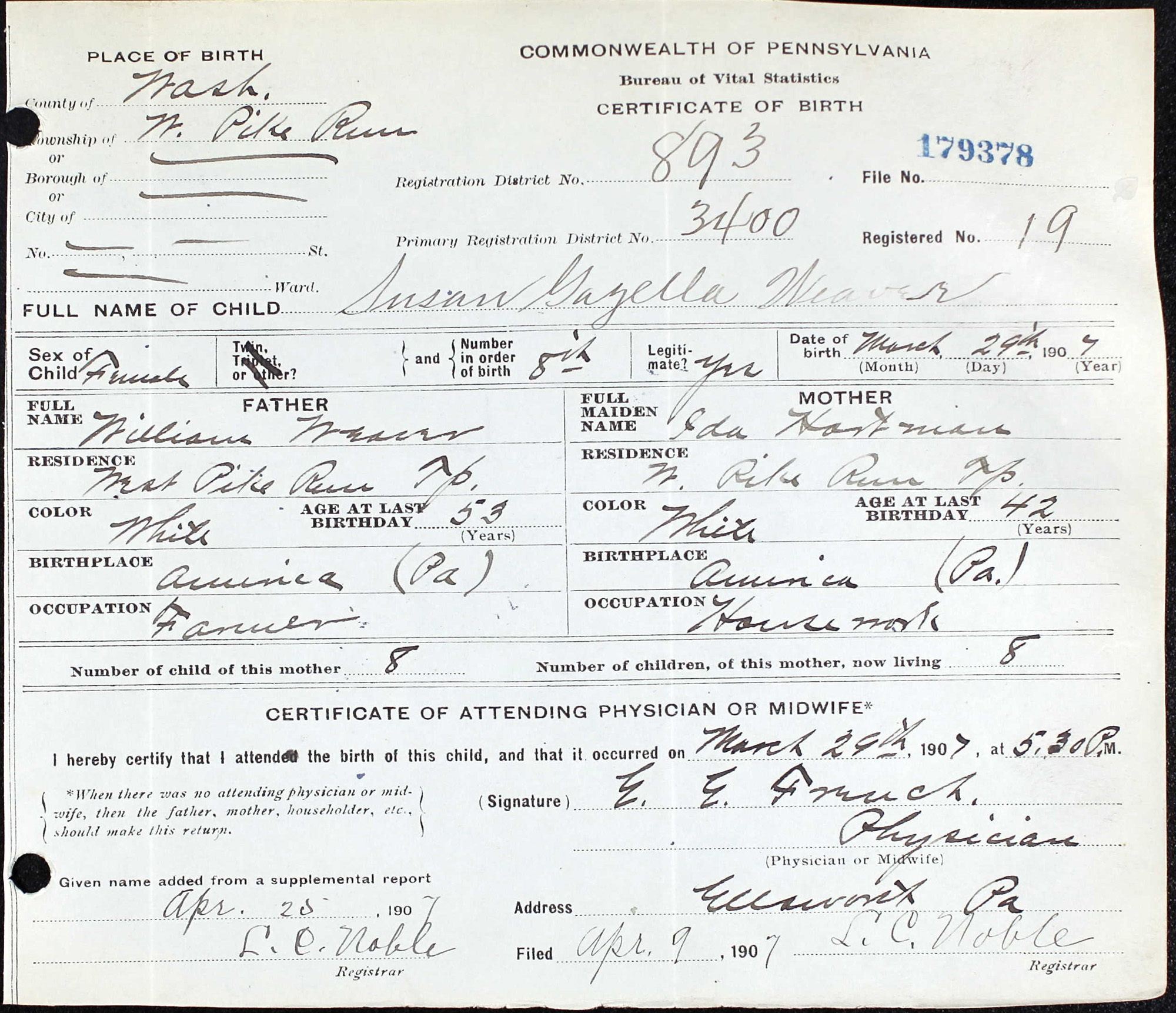 birth certificate